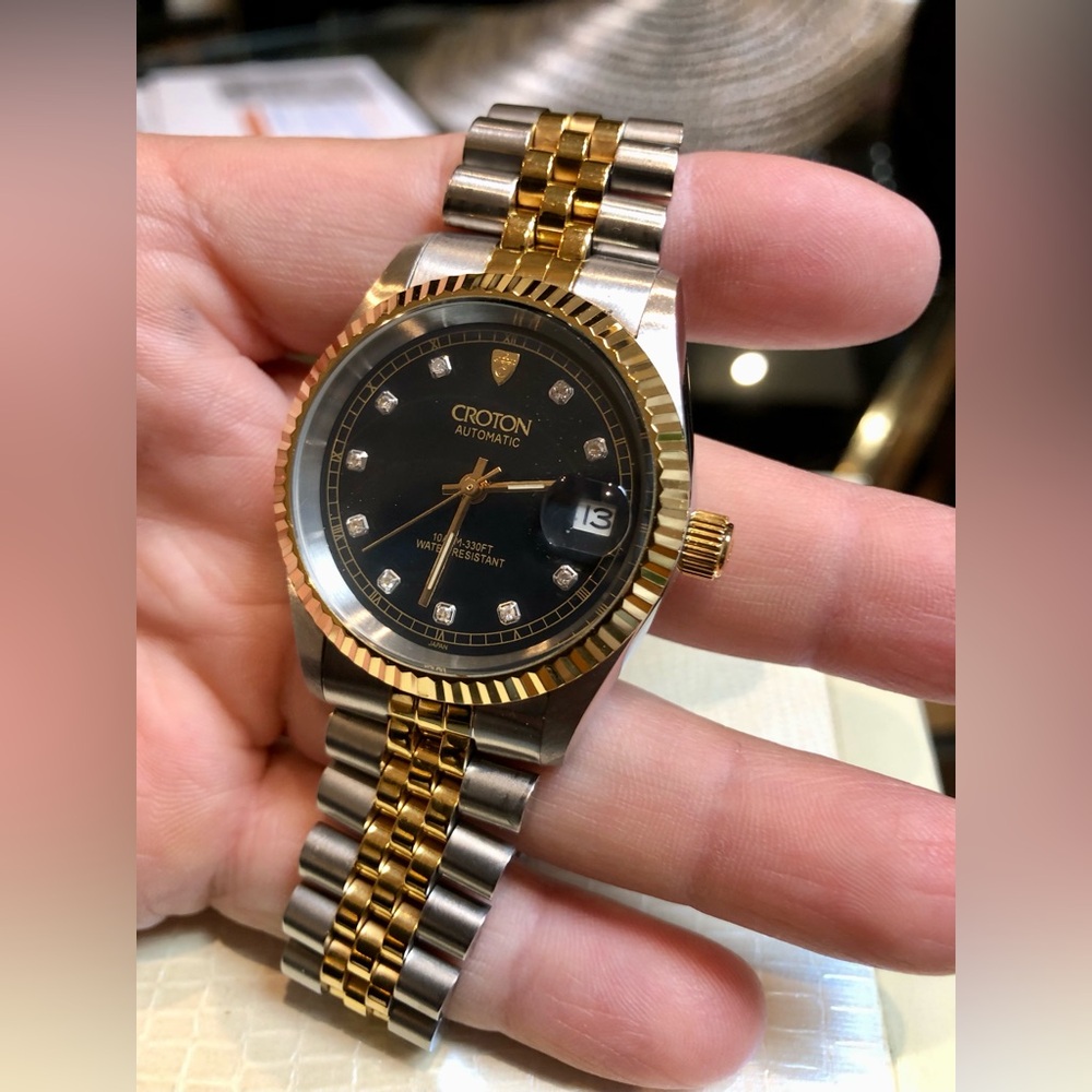 Croton Automatic Diamond Date Watch